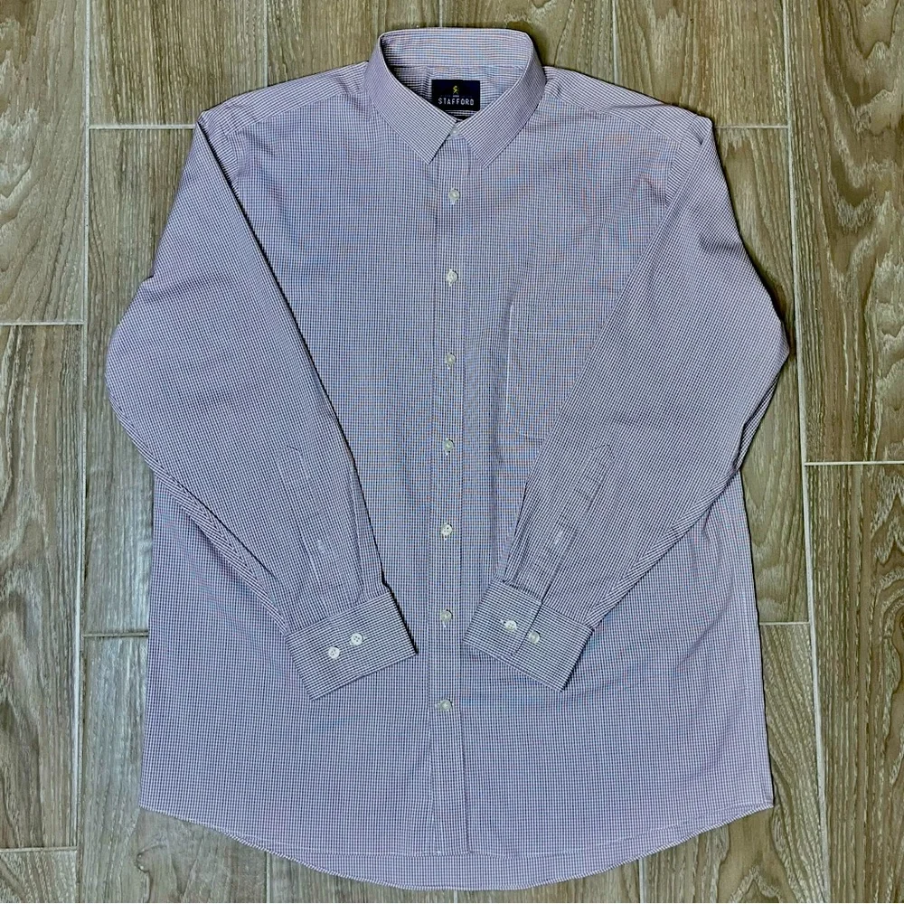 Stafford Men’s Button-Down Shirt - Size Large - Picture 1 of 4